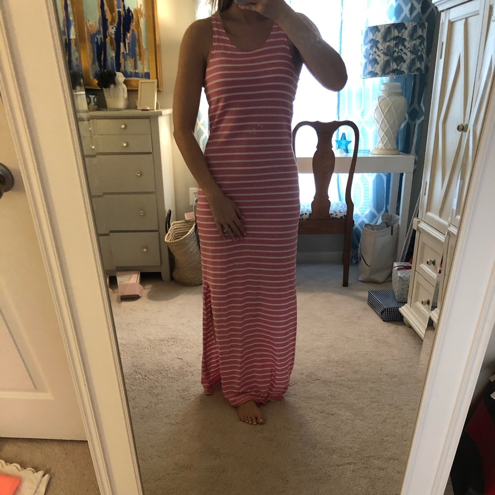 MUST GO! Taking all offers on: Sail to sable pink and white striped maxi